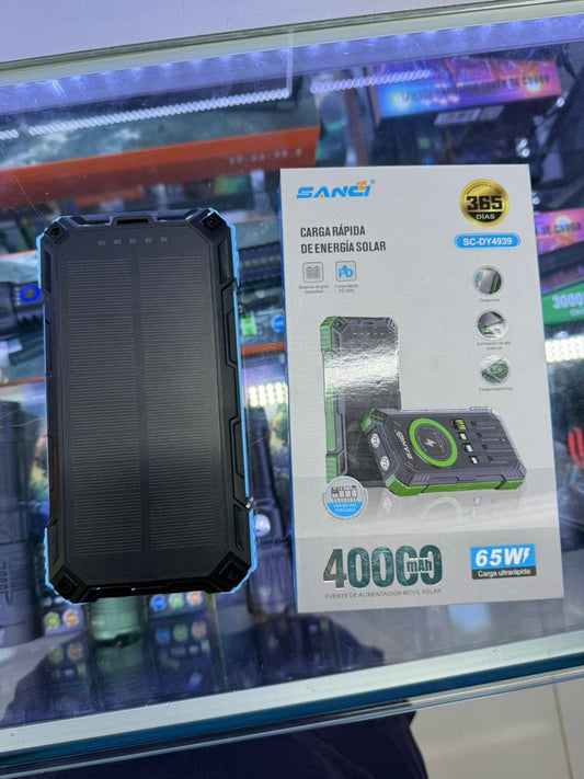 🔋☀️ CARGADOR SOLAR 40000mAh POWER BANK ⚡📱 ¡Energía ilimitada donde vayas! 🚀